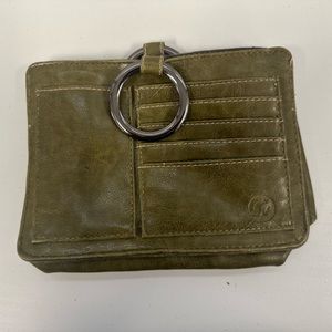 Olive / Army Green clutch , mini wallet - Pouchee